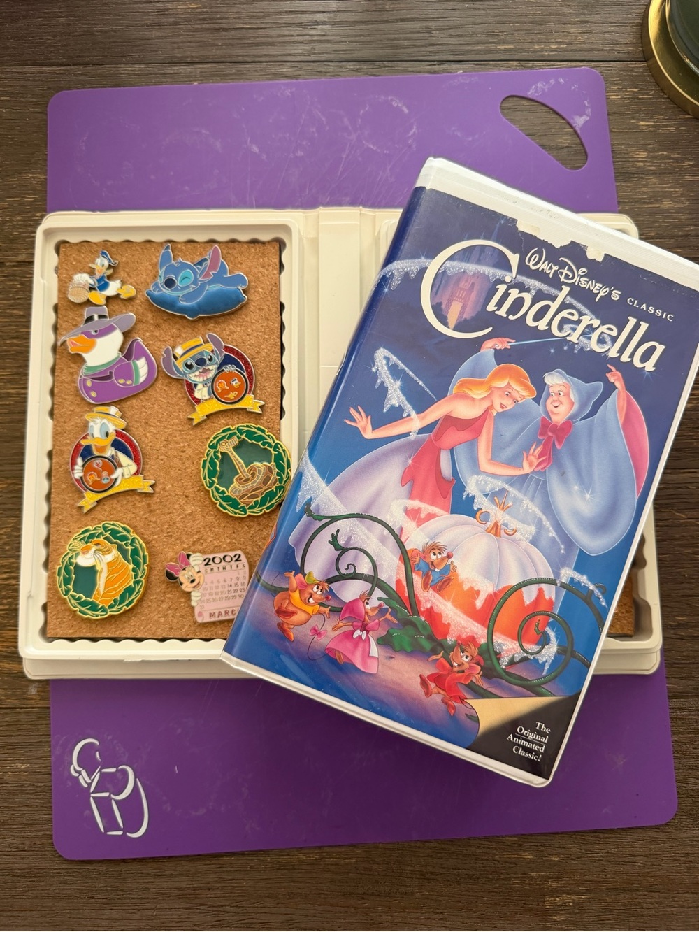Vintage Disney Cinderella VHS Pin Board – Handmade Please Rewind